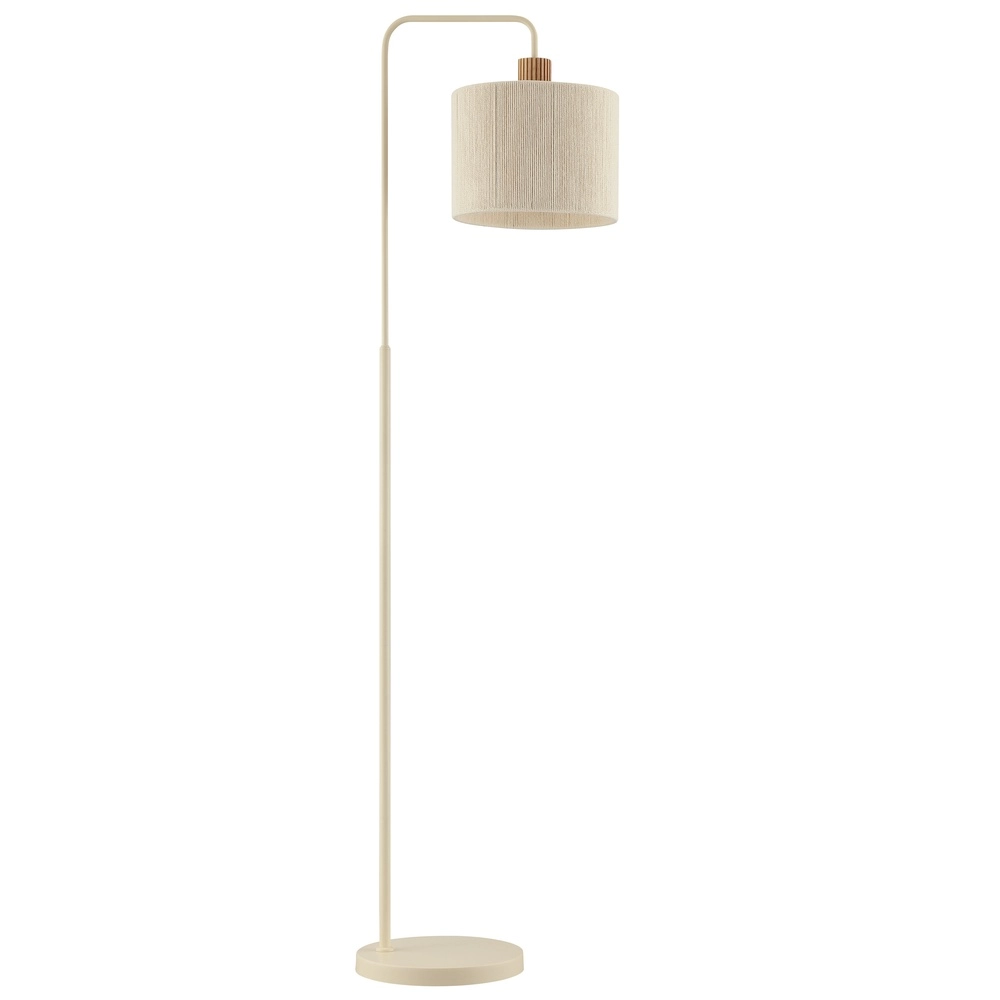 Japandi floor lamp Arlo sand brown with wood Brilliant 4004353477072