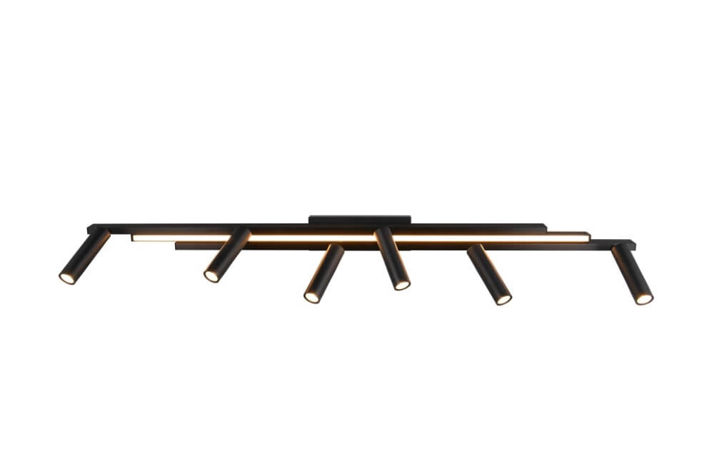 6-light LED spot Zeno black Trio 4017807627312
