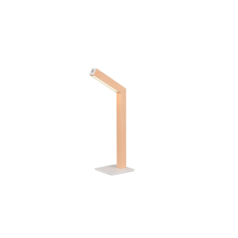 Design table lamp Skip rechargeable white with wood