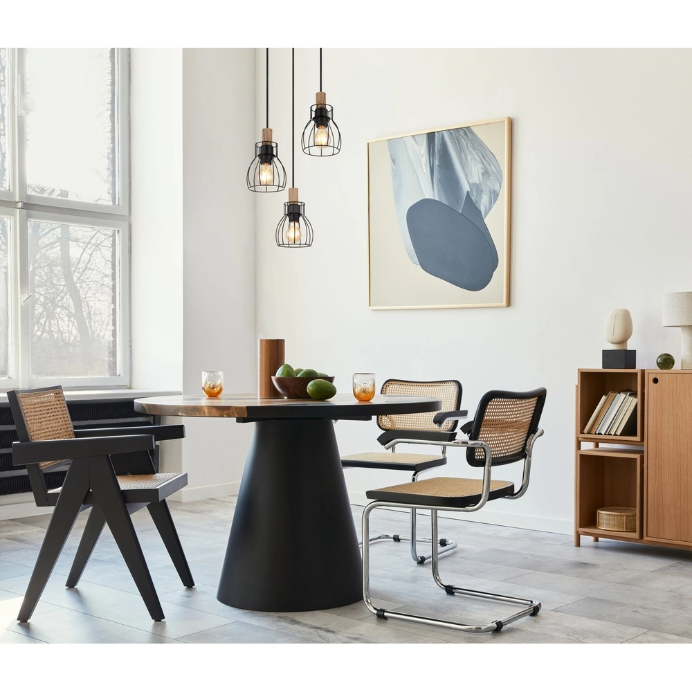 Country Pendant Lamp Mina 3-light round Globo 9007371432431