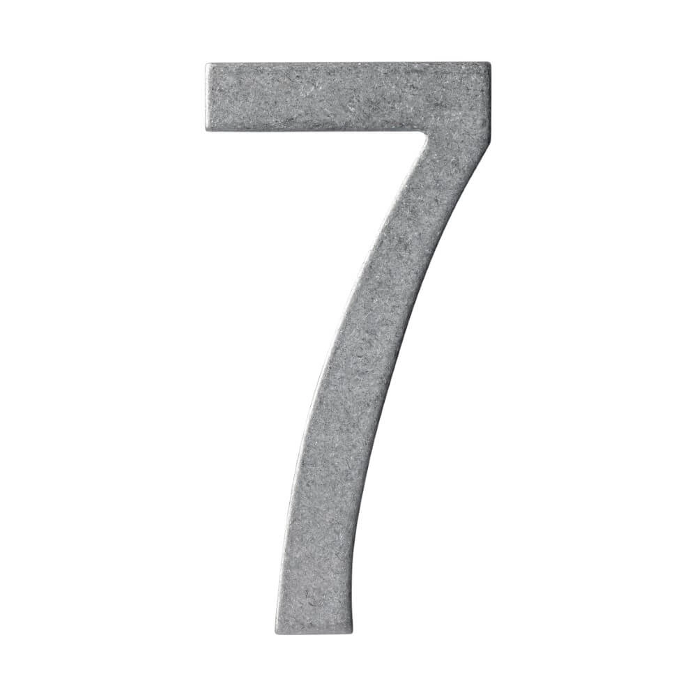 House number 7 Numbra 15cm stainless steel tumbled
