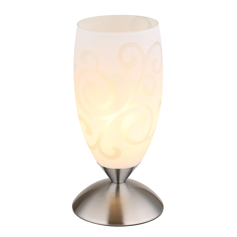 Classic table lamp Auriga chrome with curl