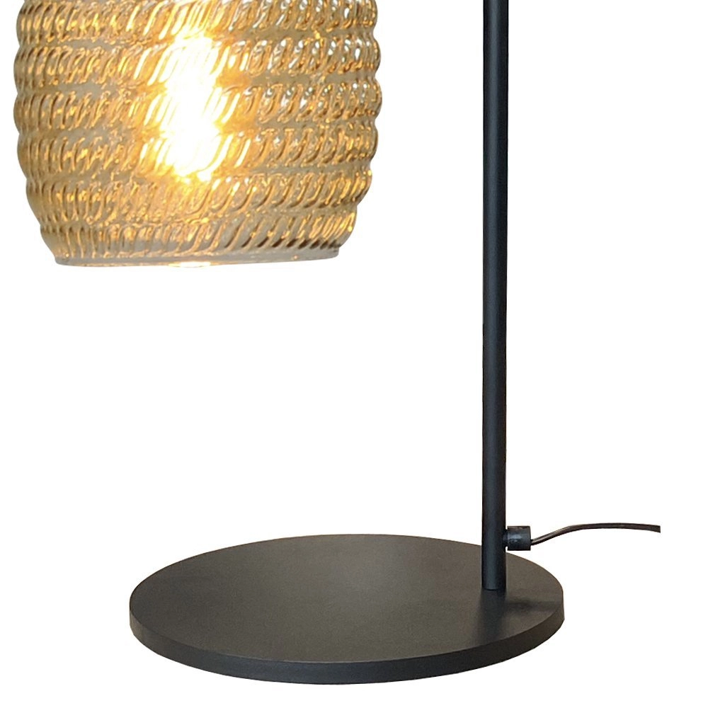 Table lamp ribbed glass Bounty black and gold Masterlight 8718121251080