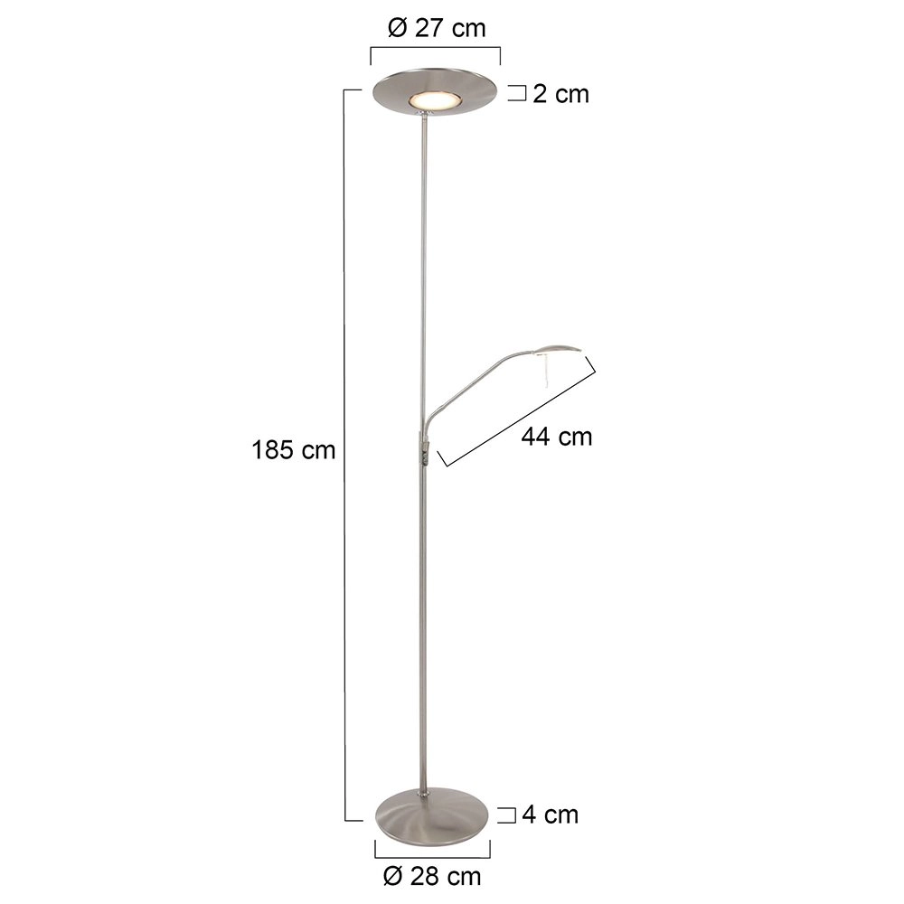 LED reading light Zodiac 2-light metal gray Steinhauer 8712746122824