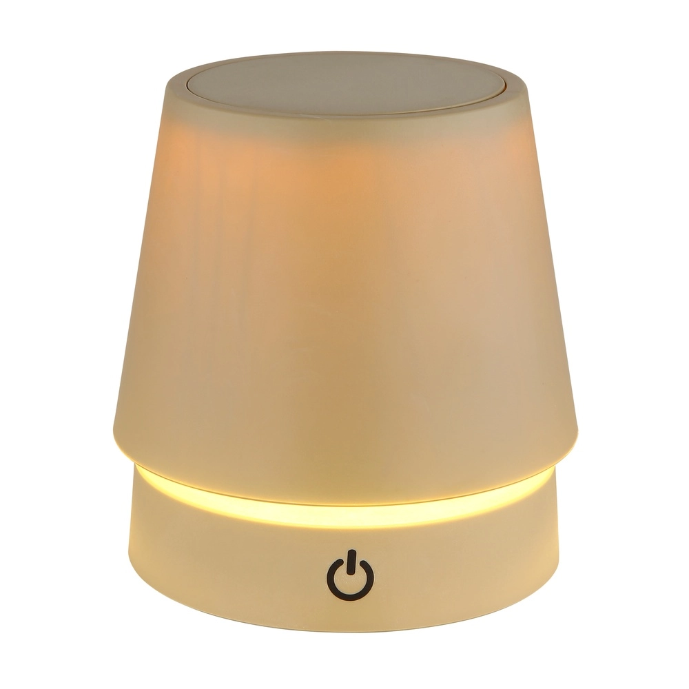 Modern table lamp Carlos Sand Brown Rechargeable