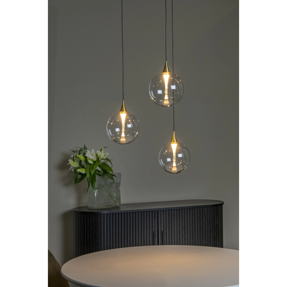 Design LED pendant light Gisela clear - 3x Ø 16cm Premium by Lucide 5411212134783