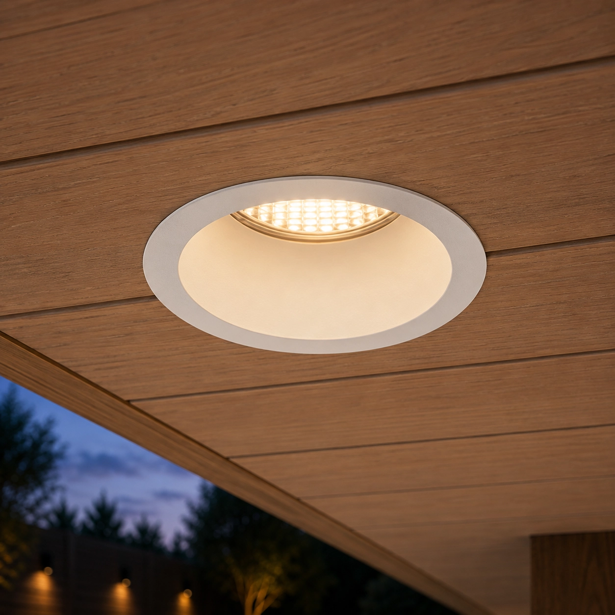 White recessed spotlight Blade Ø 7.8cm