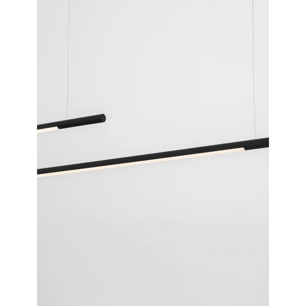 Sleek pendant lamp Brillia black 161cm Lyora 5212017473790
