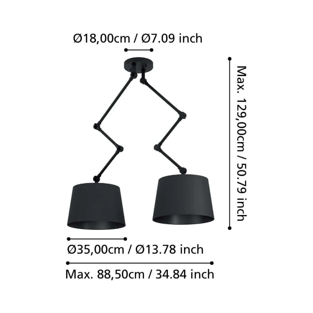 Double hanging lamp Pistunio adjustable Stars of Light 9008606238040