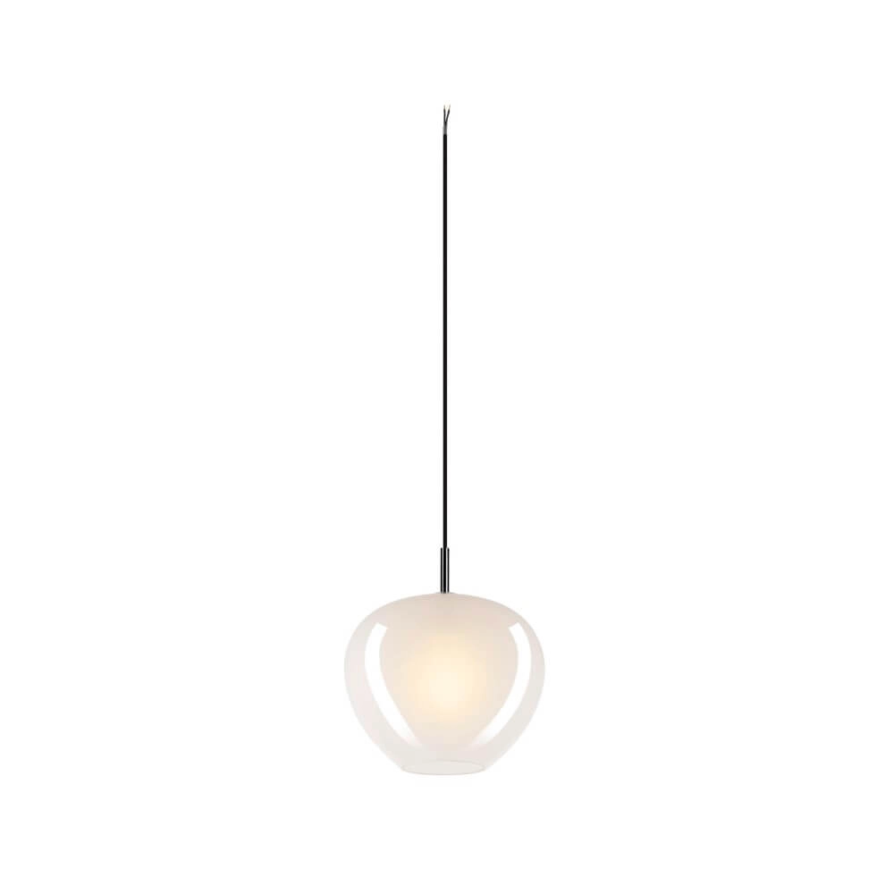 Glass pendant lamp Pantilo Ø 29cm - white