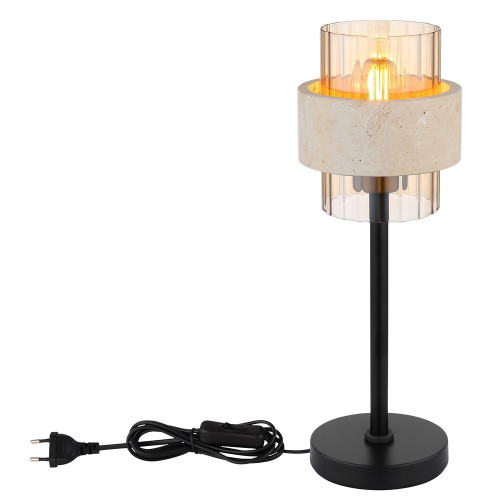 Table lamp Daren black with marble Globo 9007371592661