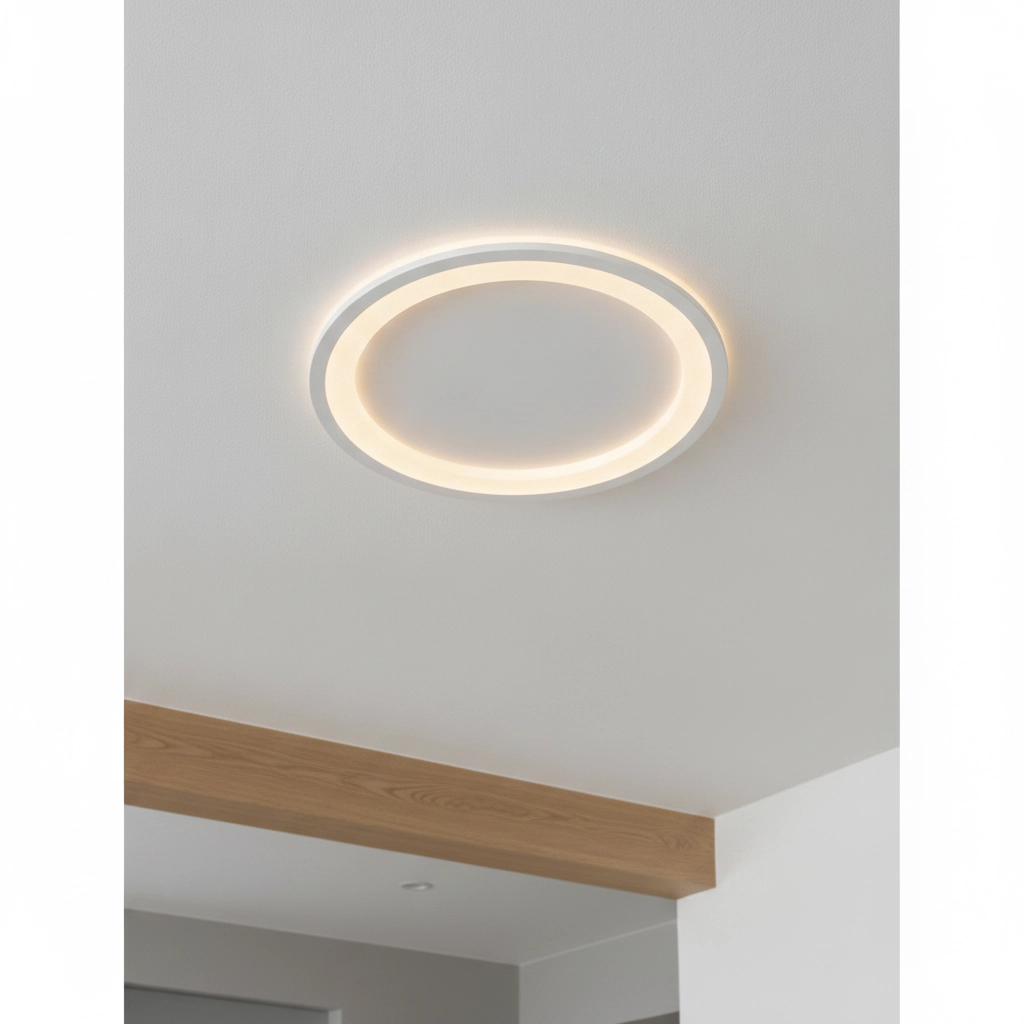 Sleek ceiling lamp Oggy white Ø 37cm
