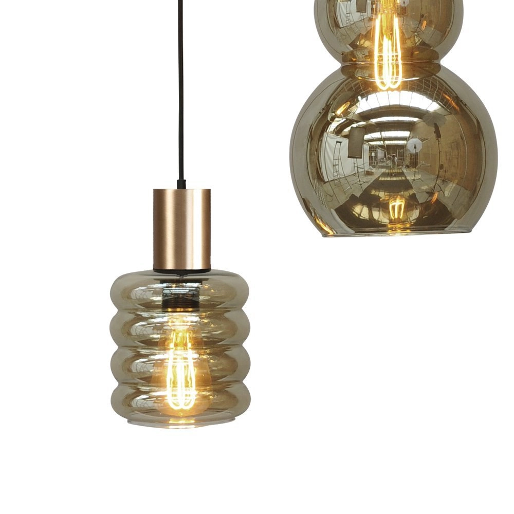 Black hanging lamp with gold Bounty 4-light curiosities Masterlight 8718121248271