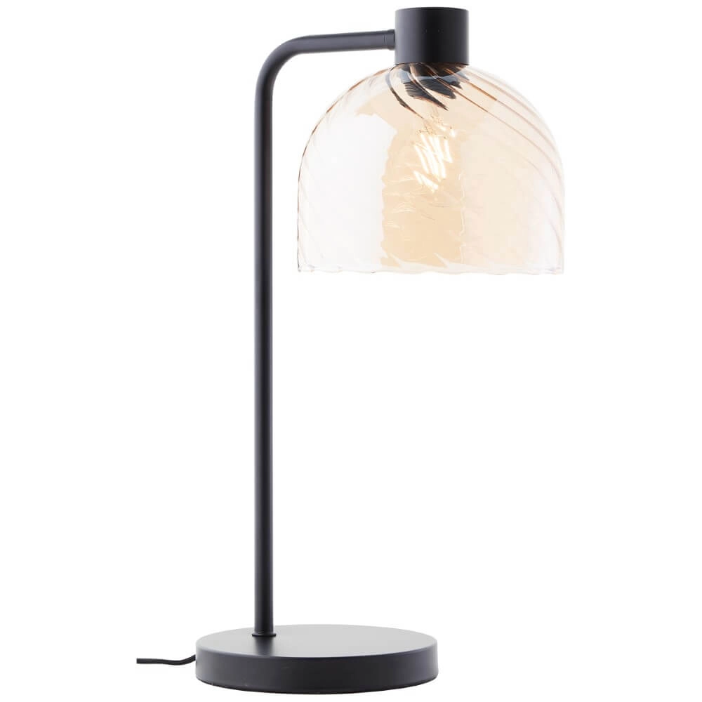 Table lamp Casto black with amber glass Brilliant 4004353446832