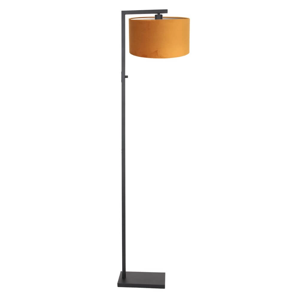 Standing table lamp Stanger with gold velvet