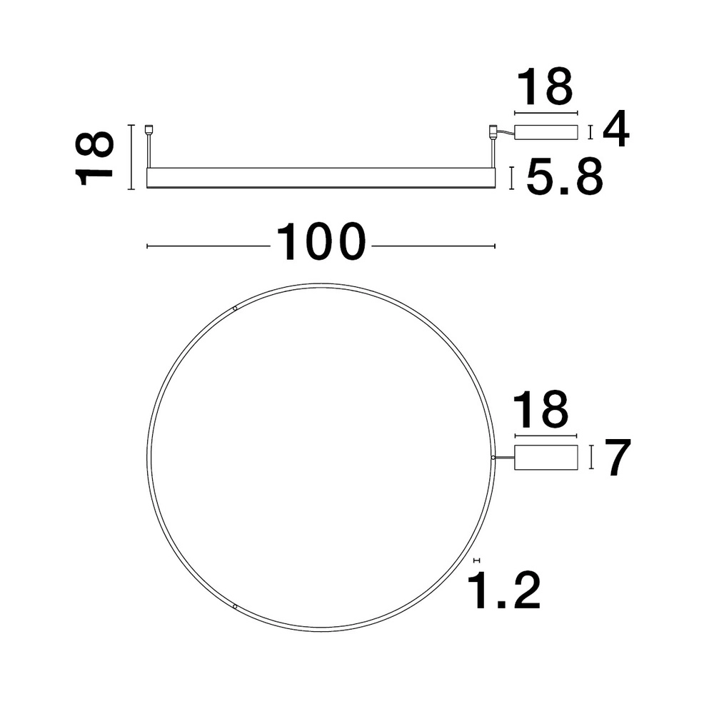 Ceiling lamp Motif white Ø 100cm Lyora 5212017443038