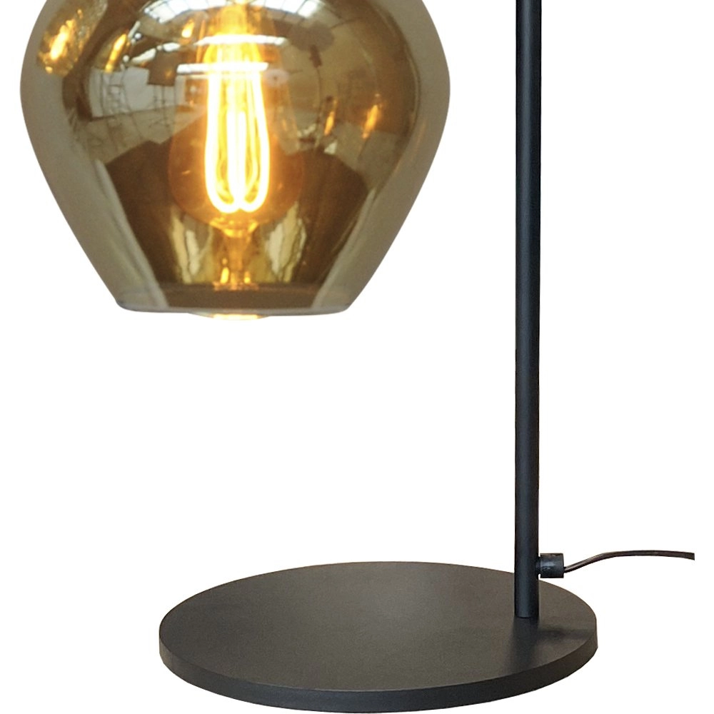 Black table lamp Bounty with blackline glass Masterlight 8718121251110
