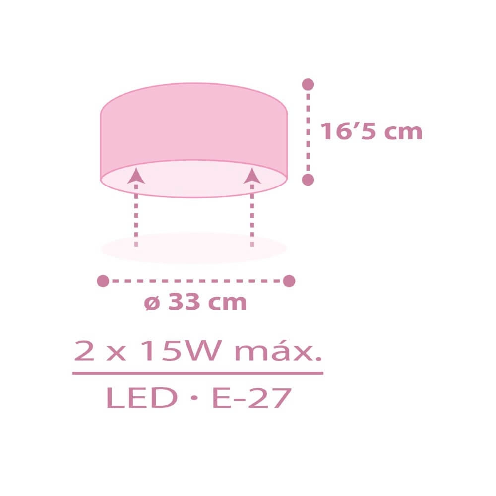 Ceiling lamp Fairy Dreams Ø 33cm - pink Dalber 8420406003221