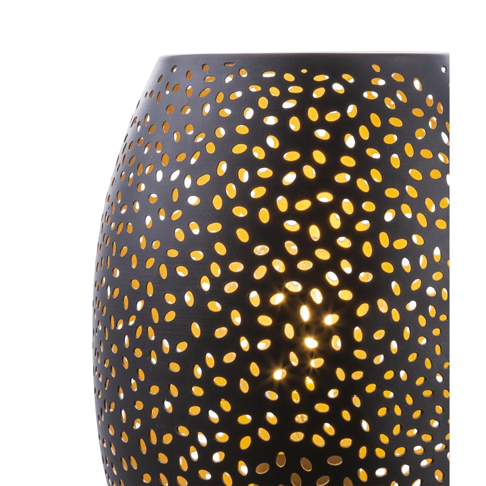 Table lamp Narri black with gold - small holes Globo 9007371372553