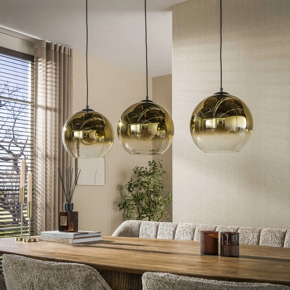 3L pendant light Bubble with gold fading glass Lyora 8716803511200