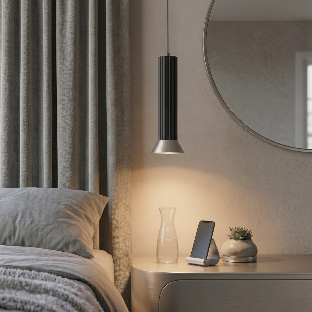 Pendant lamp Luvia black with bronze