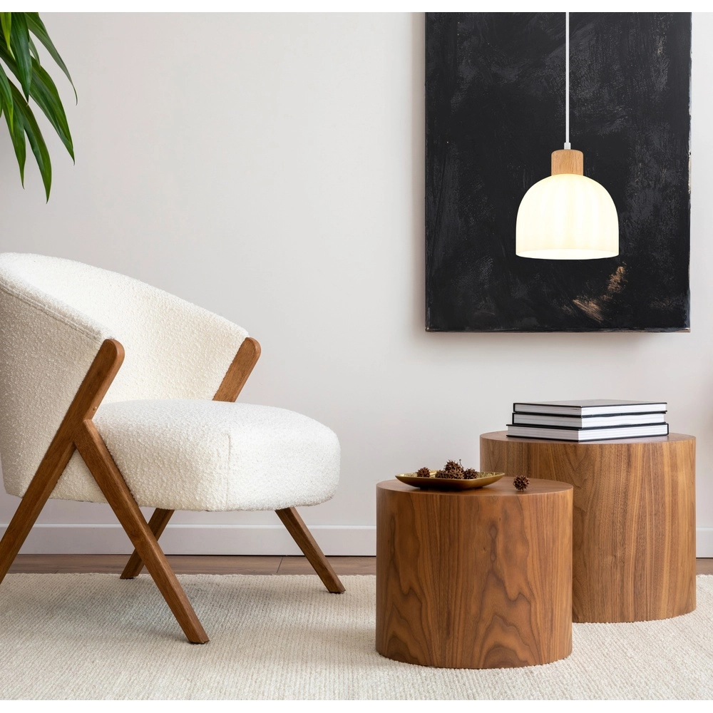 Pendant lamp Swanson white Ø 20cm Globo 9007371586998
