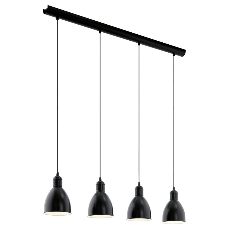 Pendant lamp Priddy 4-light black
