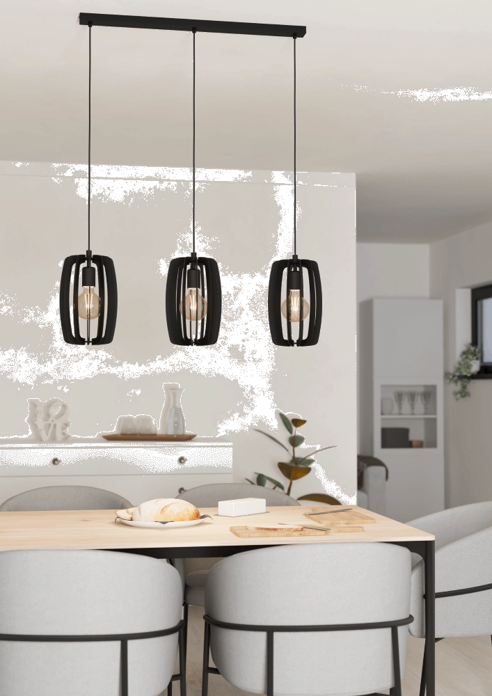 Dining room hanging lamp Bajazzara black Eglo 9008606244355