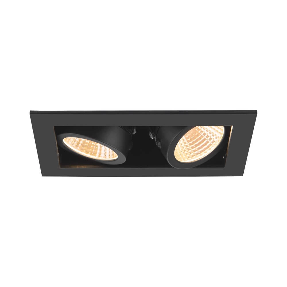 Square LED recessed spotlight Kadux Double 2x Led - black - 3000K SLV 4024163279109