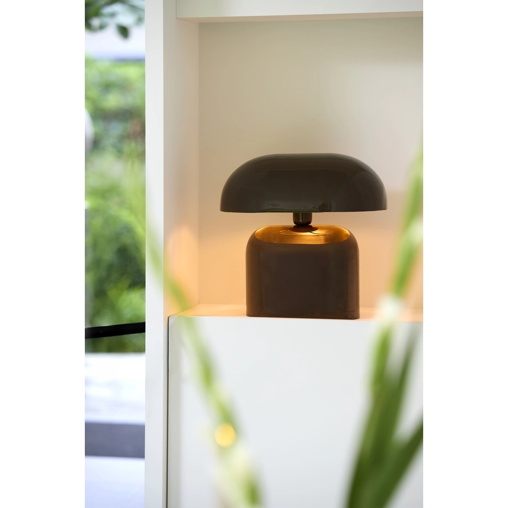 Table lamp Todd oval - gloss dark brown Light & Living 8717807818944
