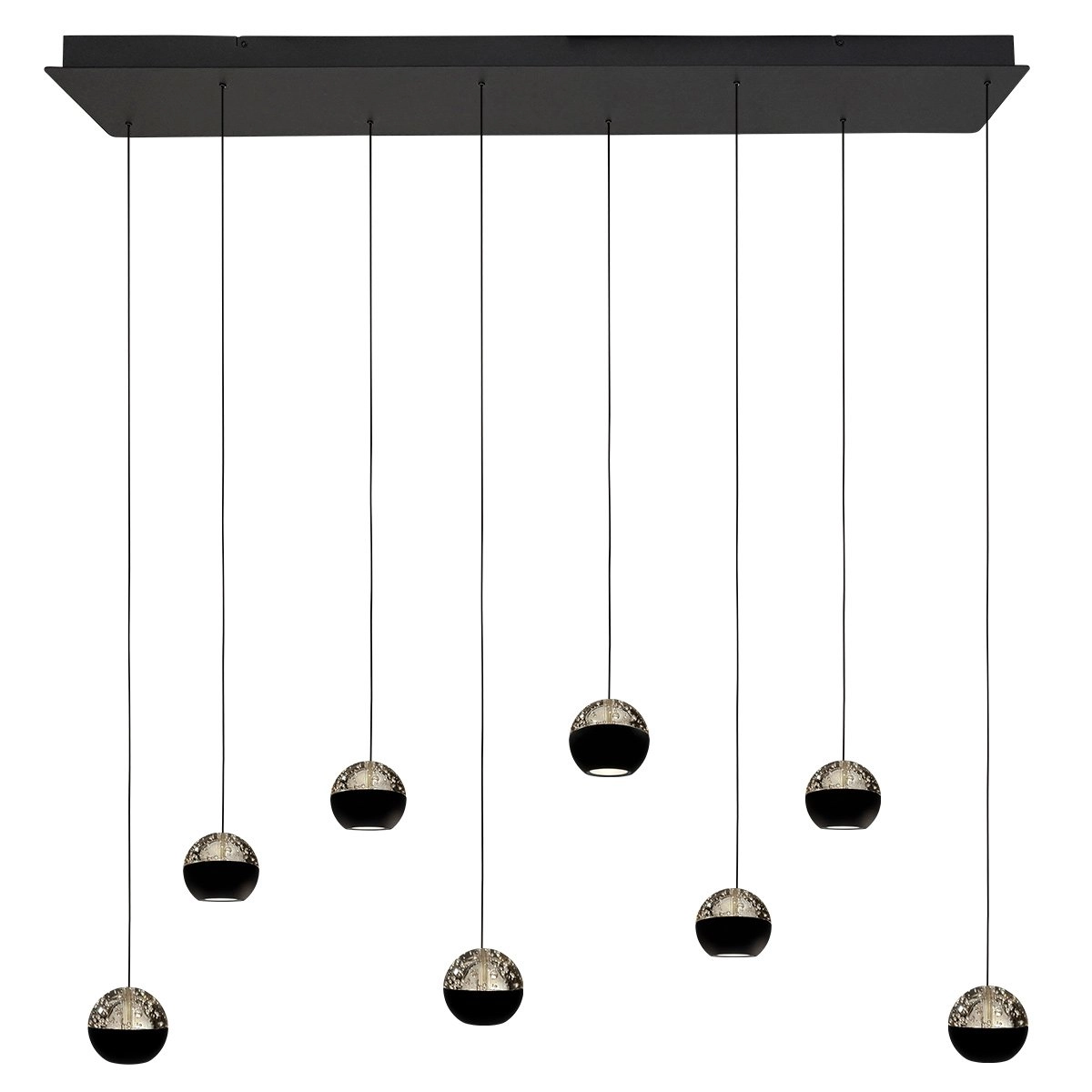 Dining table pendant lamp 115cm Belluno 8-Light LED - Black Steinhauer 8712746184020
