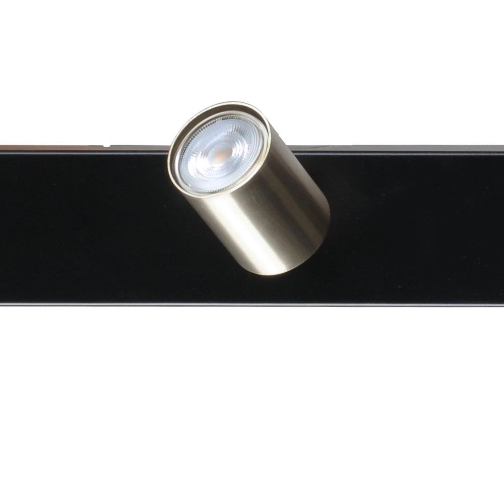 Black ceiling lamp Bounce with 4 nickel spots Masterlight 8718121219950