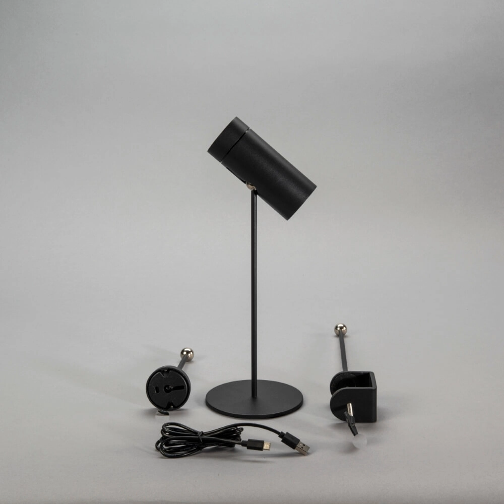 Rechargeable table lamp Multi black with magnet KonstSmide 7318307844757