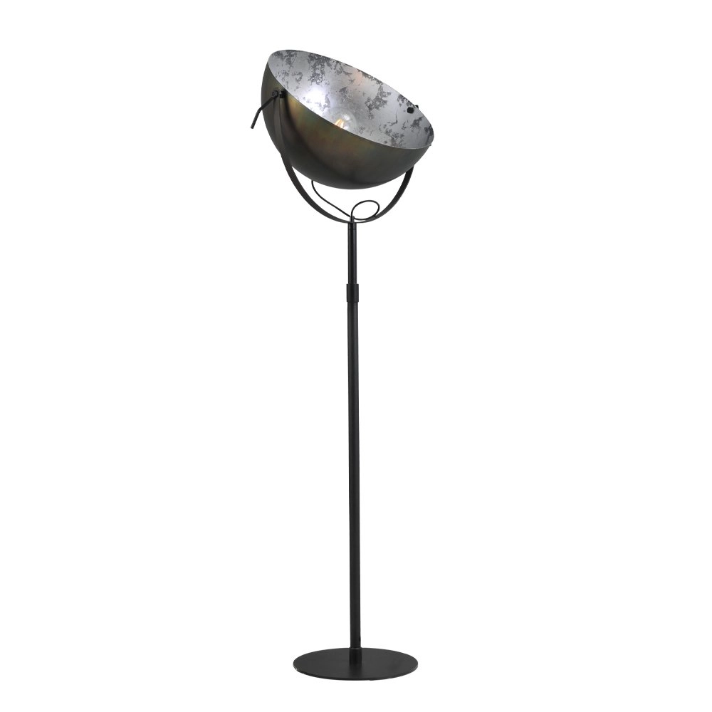 Floor lamp Industria 180 gunmetal with silver