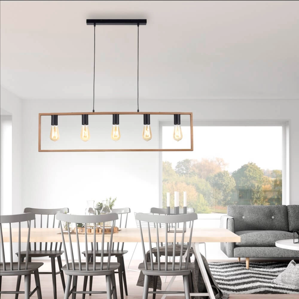 Country Pendant Lamp Franky 5-light Just Light 4043689966447
