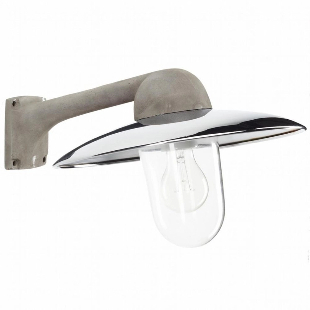 Industry outdoor lamp Fabrique metallic gray with chrome
