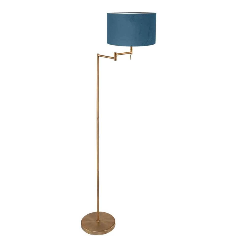 Floor lamp Bella bronze with blue cap