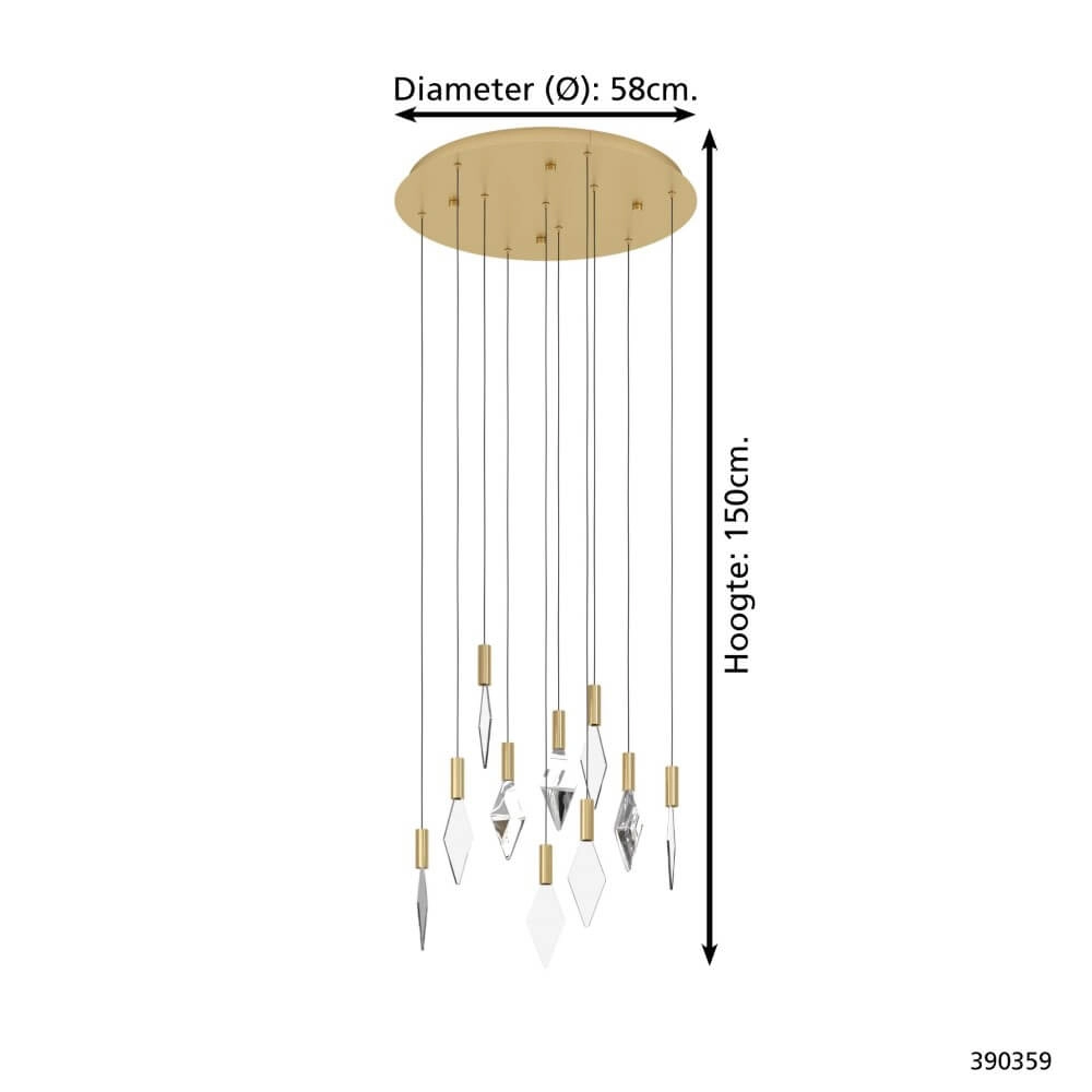 Gold hanging lamp Mirador design Stars of Light 9008606270712