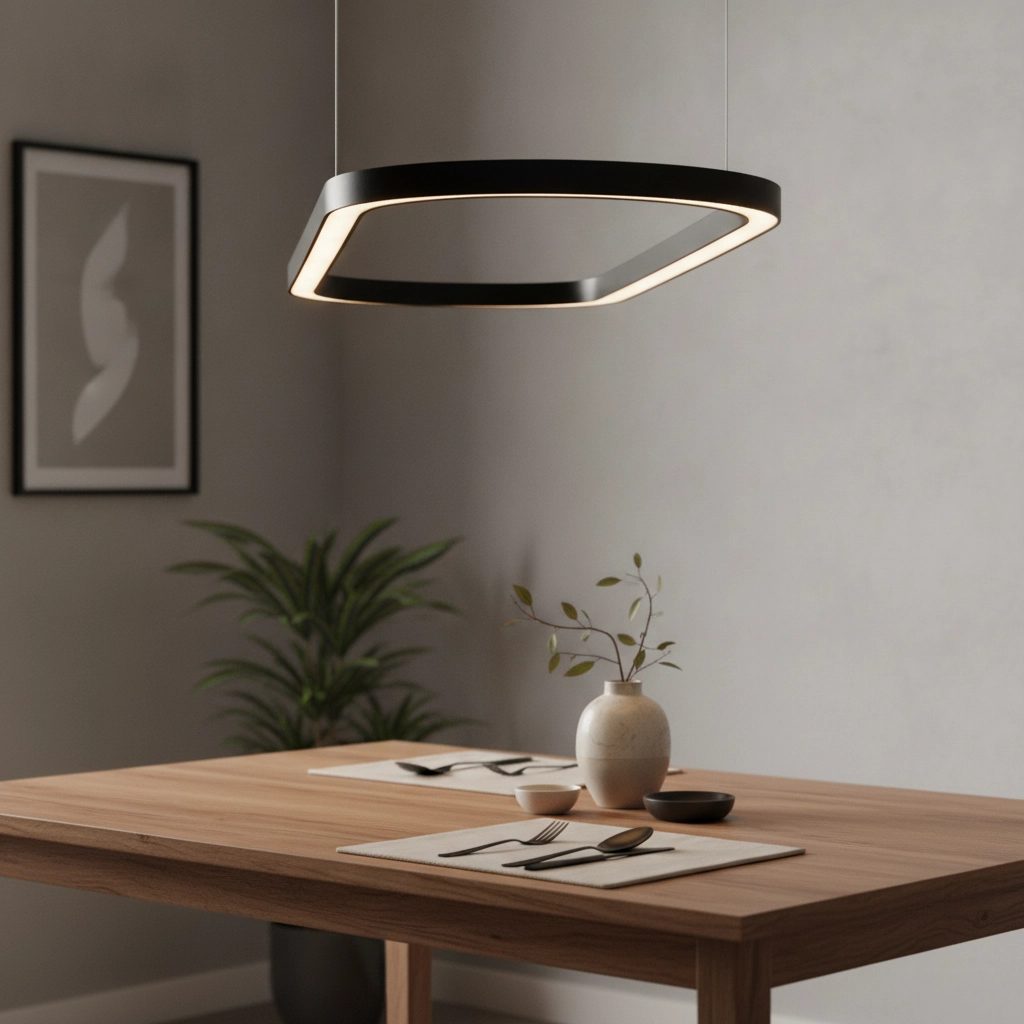 Oval pendant lamp Cuppe black