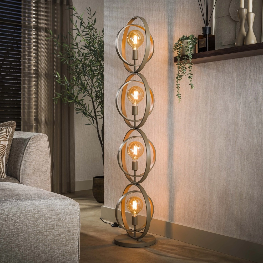 4-Light Sand Floor Lamp Turn E27 - Ø 40cm
