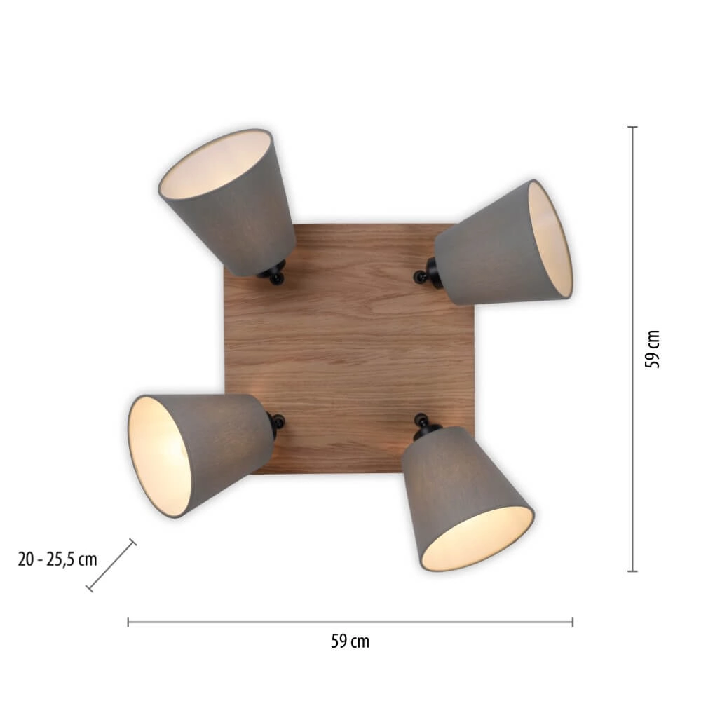 Ceiling lamp Green Michel 4-light Just Light 4043689995058