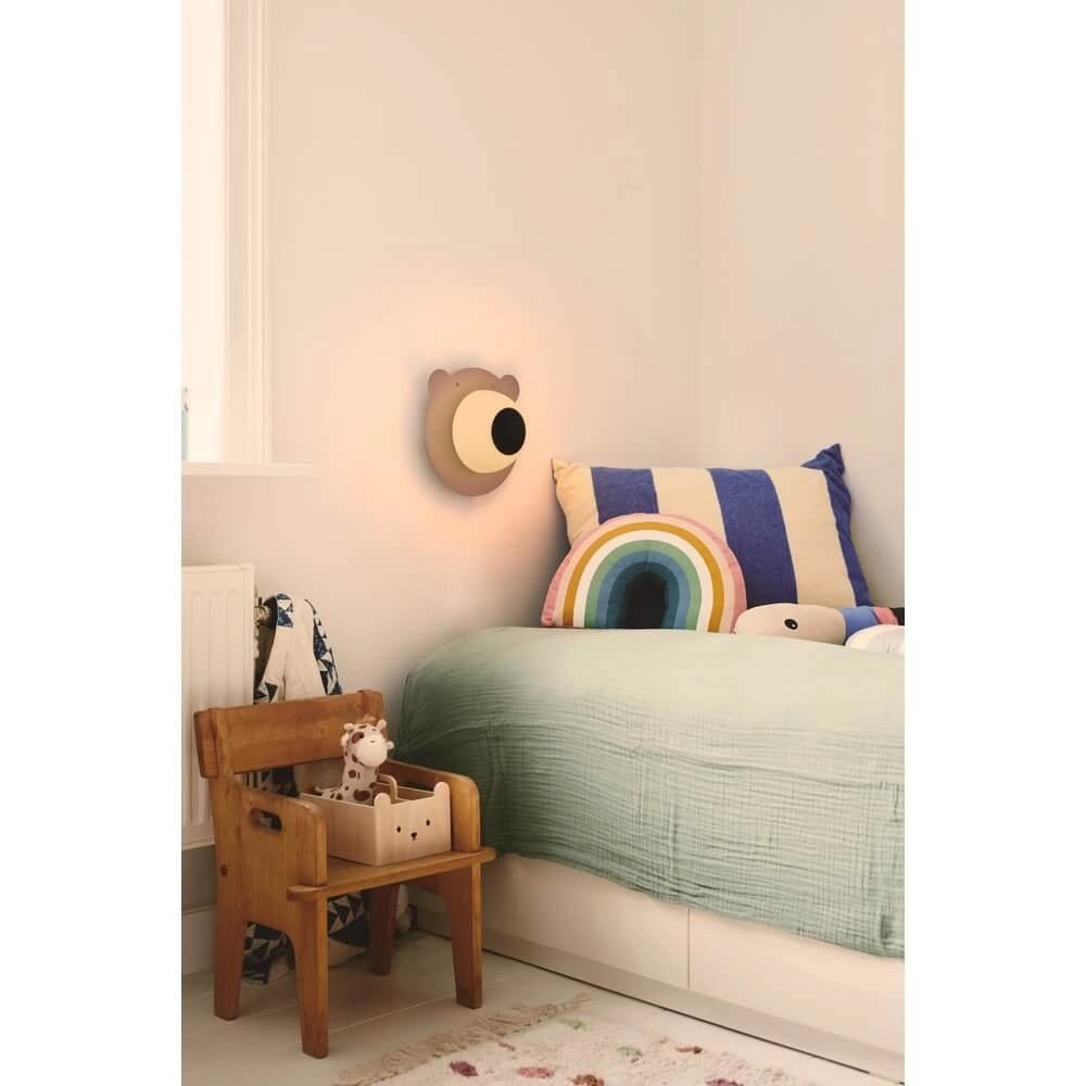 Children's wall lamp Bruna Bear brown Nordlux 5704924016035