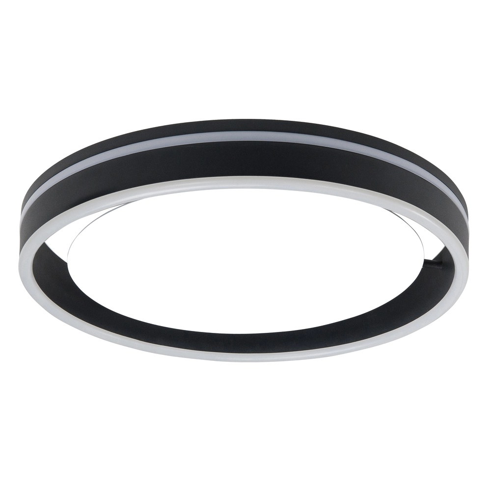 Black ceiling lamp Double round Ø 40cm