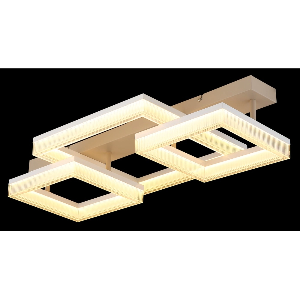 Modern ceiling lamp Zara sand brown square 66cm Globo 9007371567089