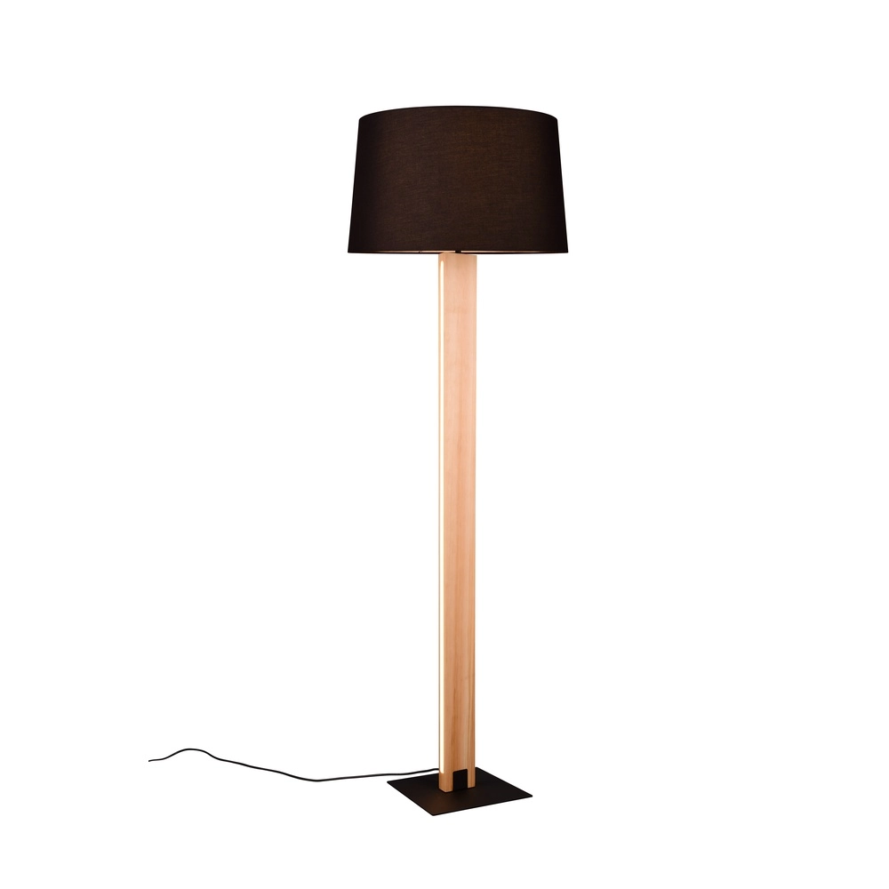 Floor lamp Rahul Design black with wood