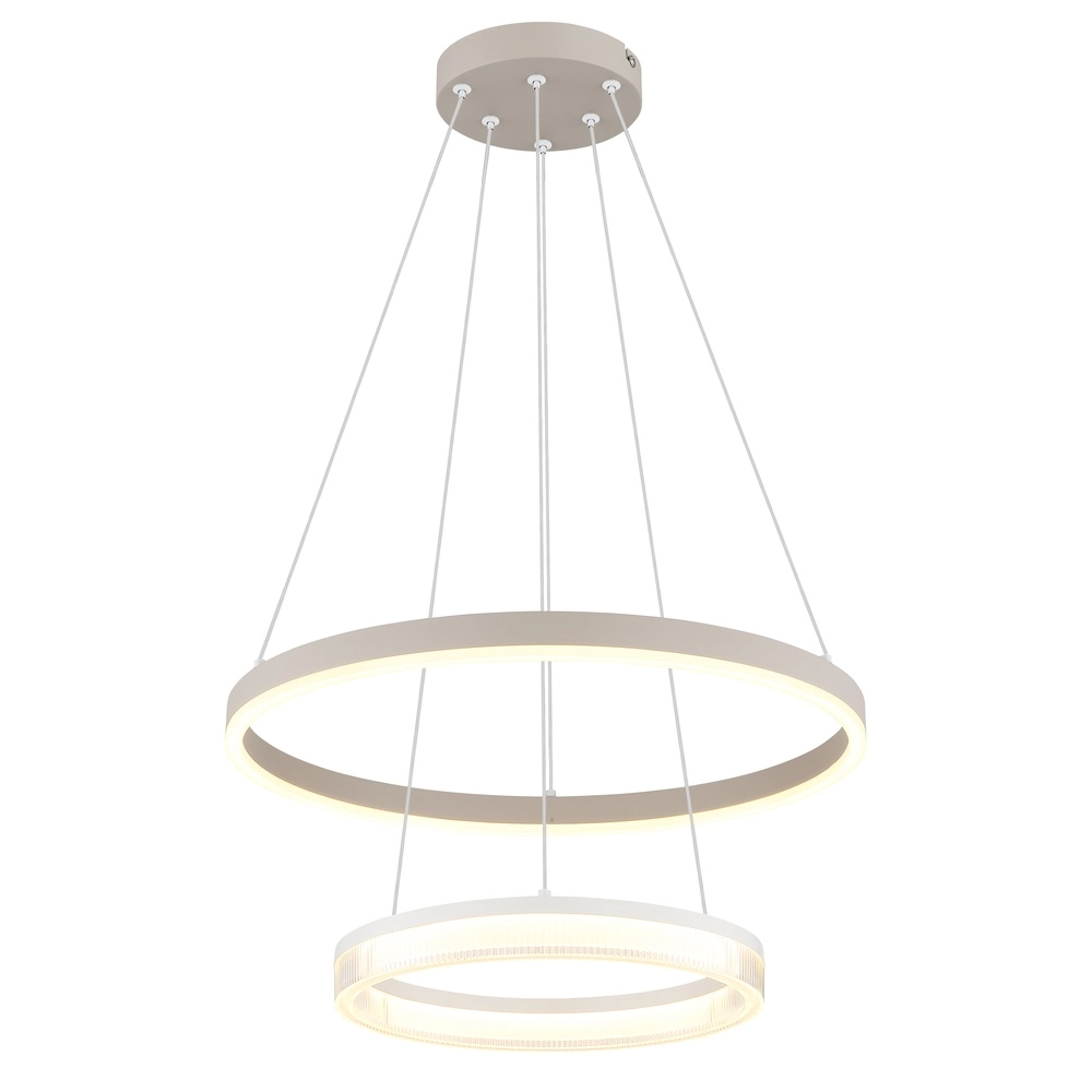Modern pendant lamp Zara sand brown Ø 50cm