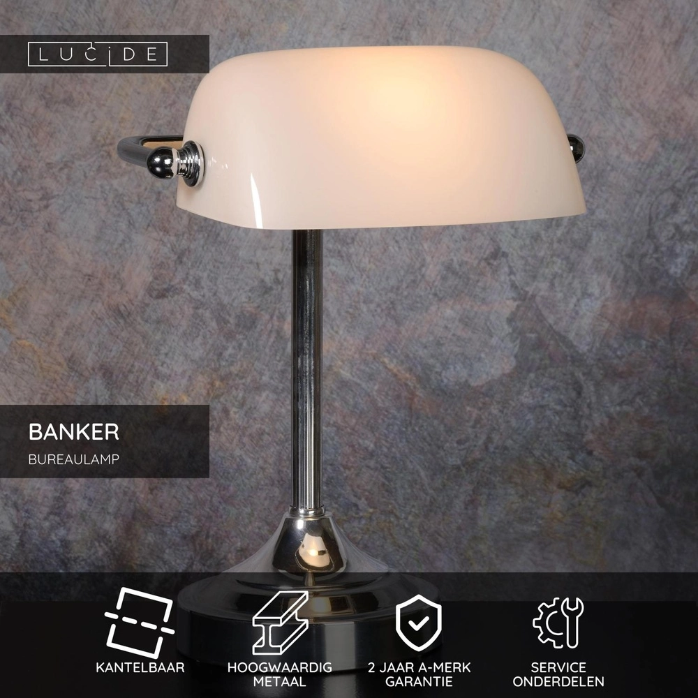 Desk lamp Banker chrome Lucide 5411212174048