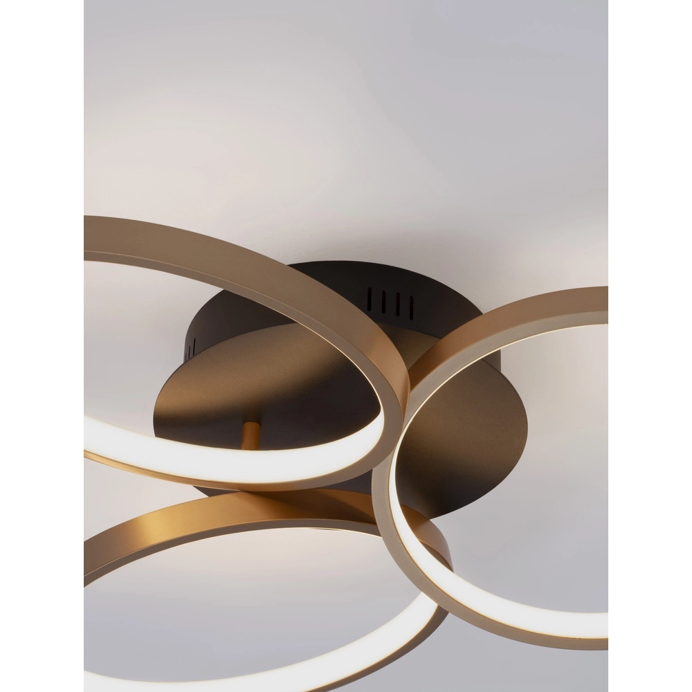 Design ceiling lamp Elize black with gold Ø 55cm Lyora 5212017433138