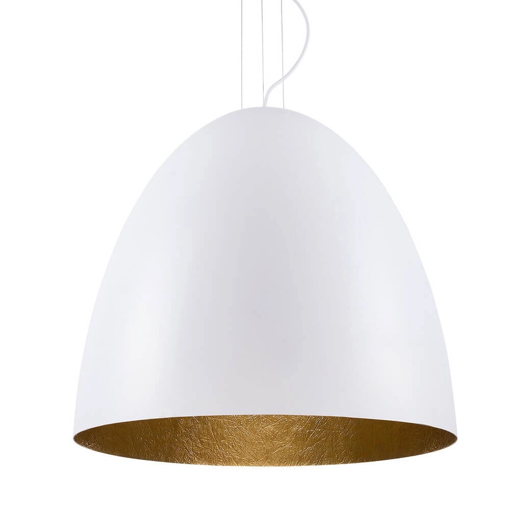 White hanging lamp Egg L Ø 55cm