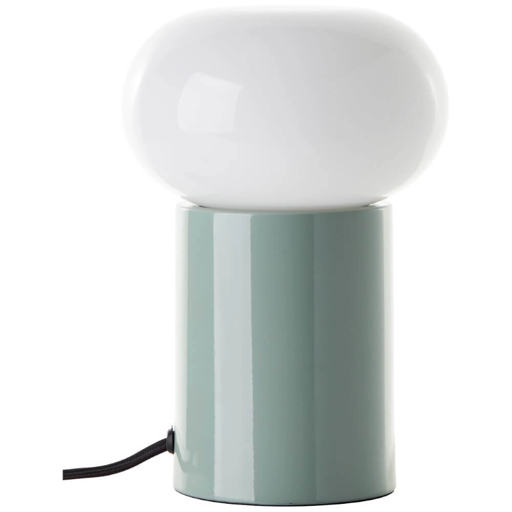 Green table lamp Knut with white glass Brilliant 4004353430176